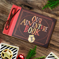 Our Adventure Book, Embossed Words Hard Cover Scrapbook, Up Movie Guest Book, 11.6 x 7.5 inches, 80 Pages