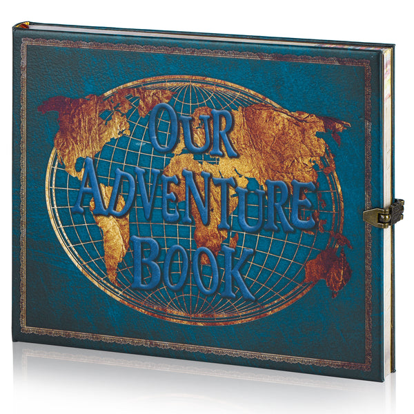 Feiyu Buy Our Adventure Book Handcrafted 11.92 x 7.62 Leather-Bound Scrapbook, Embossed Lettering, Inspired by 'Up', Ideal for Photos, Gift for