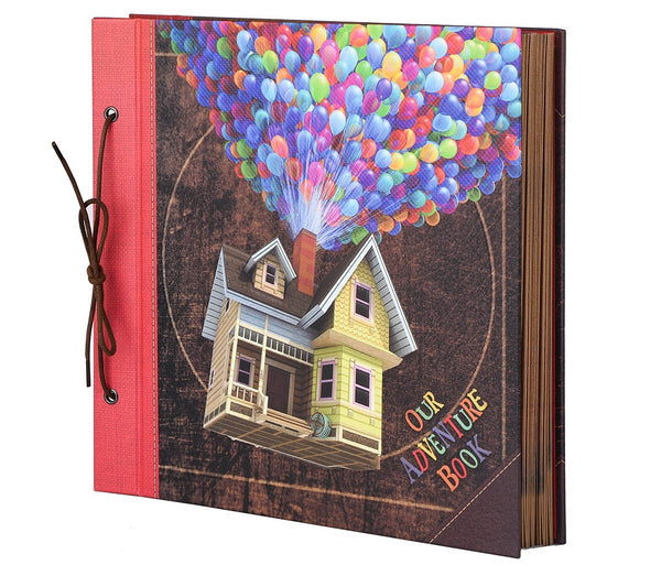 Our Adventure Book,pixar Up Themed Scrapbook With Movie Postcards